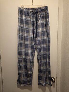 Dockers Blue and Gray Plaid Lounge Joggers Sz xl